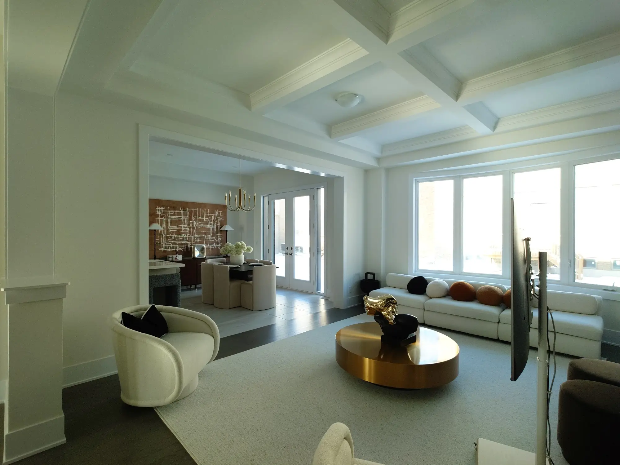 Interior painting project in Woodbridge with refined ceilings and clean modern finishes.