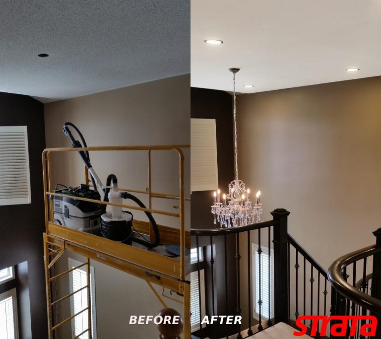 Dustless Popcorn Accoustic Ceiling Stucco Texture Removal, toronto, vaughan, richmond hill, north york, king city, aurora