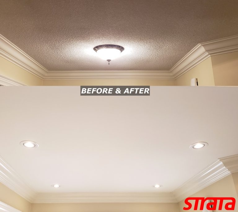 Ceiling Renovation LED Potlight installation and dustless popcorn removal Maple - Toronto - King - Aurora - smooth ceilings